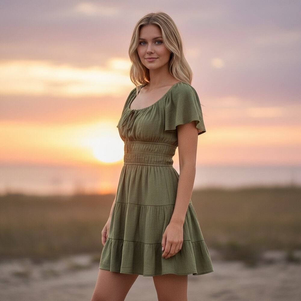 Blush & Day Cottagecore Ruffled Minidress NWOT